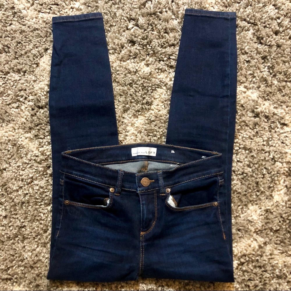 LOFT Petite Cozy Denim Leggings in Indigo